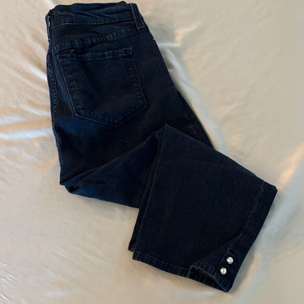 NYDJ Dark Blue Cropped Ankle Jeans